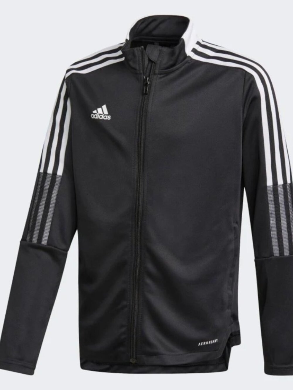 Adidas Track Jacket Black White Stripes - Youth Large NWT